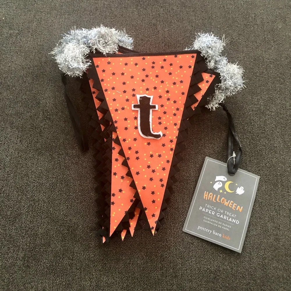 Pottery Barn Trick-or-Treat Pennant Garland